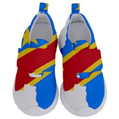 Democratic Republic Of The Congo Flag Kids  Velcro No Lace Shoes by Sapixe