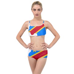 Democratic Republic Of The Congo Flag Layered Top Bikini Set