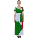 Zambia Flag Map Geography Outline High Waist Short Sleeve Maxi Dress View1