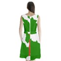 Zambia Flag Map Geography Outline Sleeveless Waist Tie Chiffon Dress View2