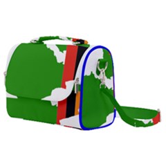 Zambia Flag Map Geography Outline Satchel Shoulder Bag by Sapixe