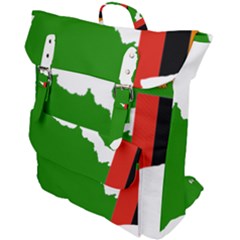 Zambia Flag Map Geography Outline Buckle Up Backpack by Sapixe