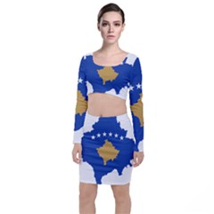 Kosovo Country Europe Flag Borders Top And Skirt Sets by Sapixe