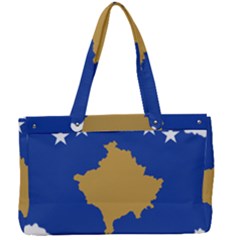 Kosovo Country Europe Flag Borders Canvas Work Bag by Sapixe