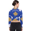 Kosovo Country Europe Flag Borders Long Sleeve Zip Up Bomber Jacket View2