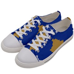 Kosovo Country Europe Flag Borders Women s Low Top Canvas Sneakers by Sapixe