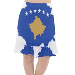 Kosovo Country Europe Flag Borders Fishtail Chiffon Skirt