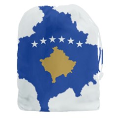 Kosovo Country Europe Flag Borders Drawstring Pouch (xxxl) by Sapixe