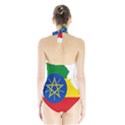 Ethiopia Flag Map Geography Halter Swimsuit View2