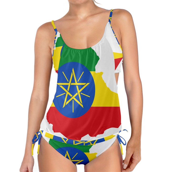 Ethiopia Flag Map Geography Tankini Set