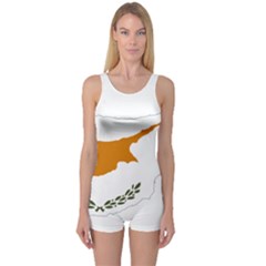 Cyprus Country Europe Flag Borders One Piece Boyleg Swimsuit by Sapixe