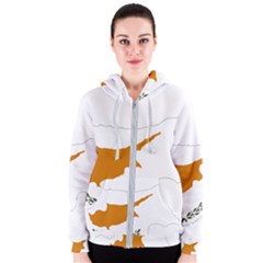 Cyprus Country Europe Flag Borders Women s Zipper Hoodie by Sapixe