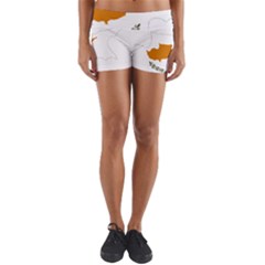 Cyprus Country Europe Flag Borders Yoga Shorts by Sapixe