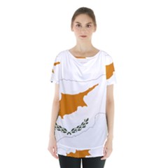 Cyprus Country Europe Flag Borders Skirt Hem Sports Top by Sapixe