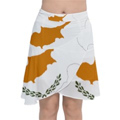 Cyprus Country Europe Flag Borders Chiffon Wrap Front Skirt by Sapixe