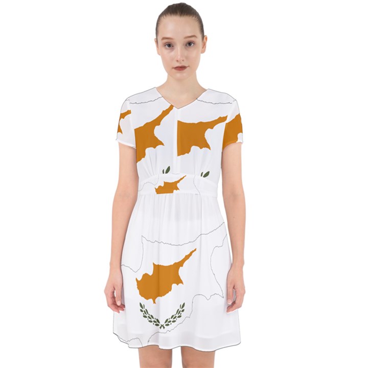 Cyprus Country Europe Flag Borders Adorable in Chiffon Dress