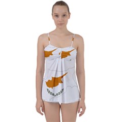 Cyprus Country Europe Flag Borders Babydoll Tankini Set by Sapixe