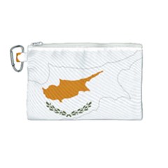 Cyprus Country Europe Flag Borders Canvas Cosmetic Bag (medium)