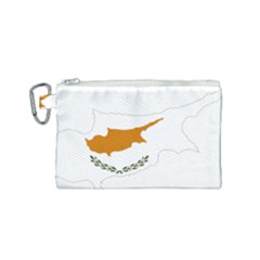 Cyprus Country Europe Flag Borders Canvas Cosmetic Bag (small) by Sapixe