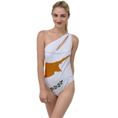 Cyprus Country Europe Flag Borders To One Side Swimsuit by Sapixe