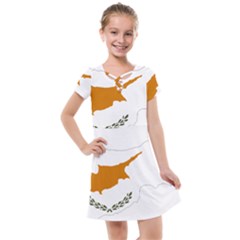 Cyprus Country Europe Flag Borders Kids  Cross Web Dress by Sapixe