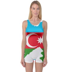 Borders Country Flag Geography Map One Piece Boyleg Swimsuit by Sapixe