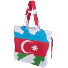 Borders Country Flag Geography Map Drawstring Tote Bag by Sapixe