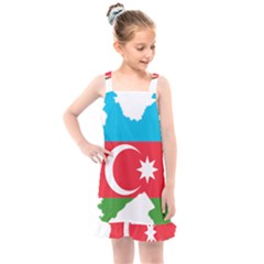 Borders Country Flag Geography Map Kids  Overall Dress by Sapixe