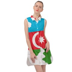 Borders Country Flag Geography Map Sleeveless Shirt Dress