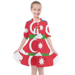 Borders Country Flag Geography Map Kids  All Frills Chiffon Dress by Sapixe