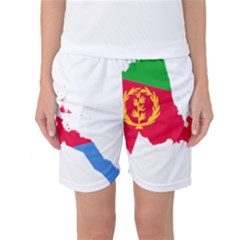 Eritrea Flag Map Geography Outline Women s Basketball Shorts by Sapixe