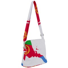 Eritrea Flag Map Geography Outline Zipper Messenger Bag by Sapixe