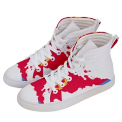 Eritrea Flag Map Geography Outline Men s Hi-top Skate Sneakers by Sapixe