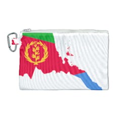 Eritrea Flag Map Geography Outline Canvas Cosmetic Bag (large) by Sapixe