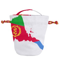 Eritrea Flag Map Geography Outline Drawstring Bucket Bag by Sapixe