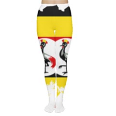 Uganda Flag Map Geography Outline Tights by Sapixe