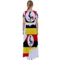 Uganda Flag Map Geography Outline High Waist Short Sleeve Maxi Dress View2