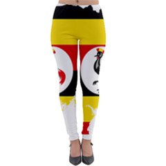 Uganda Flag Map Geography Outline Lightweight Velour Leggings by Sapixe