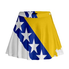 Bosnia And Herzegovina Country Mini Flare Skirt by Sapixe