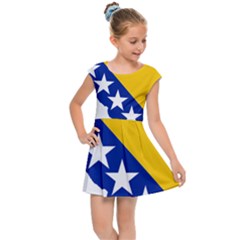 Bosnia And Herzegovina Country Kids  Cap Sleeve Dress by Sapixe