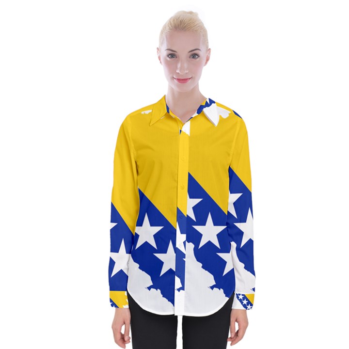 Bosnia And Herzegovina Country Womens Long Sleeve Shirt