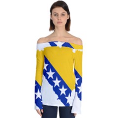 Bosnia And Herzegovina Country Off Shoulder Long Sleeve Top by Sapixe