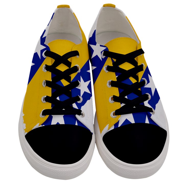 Bosnia And Herzegovina Country Men s Low Top Canvas Sneakers