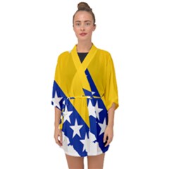 Bosnia And Herzegovina Country Half Sleeve Chiffon Kimono by Sapixe