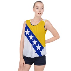 Bosnia And Herzegovina Country Bubble Hem Chiffon Tank Top by Sapixe