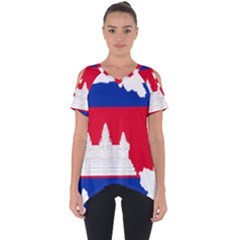 Borders Country Flag Geography Map Cut Out Side Drop Tee by Sapixe