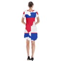 Borders Country Flag Geography Map Short Sleeve V-neck Flare Dress View2