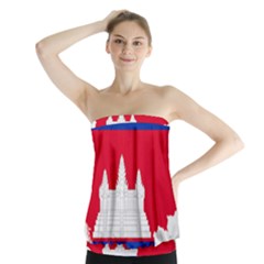 Borders Country Flag Geography Map Strapless Top by Sapixe