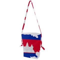 Borders Country Flag Geography Map Folding Shoulder Bag by Sapixe