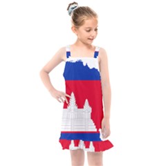 Borders Country Flag Geography Map Kids  Overall Dress by Sapixe